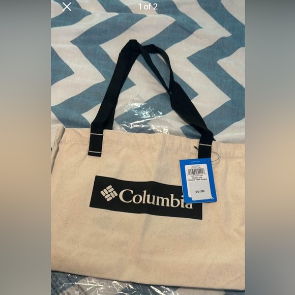 Small Columbia Tote Bag - Cream & Black - Picture 1 of 1